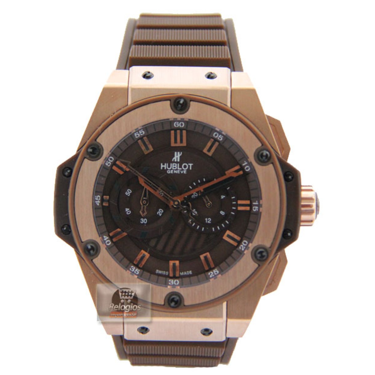 relogio hublot marrom