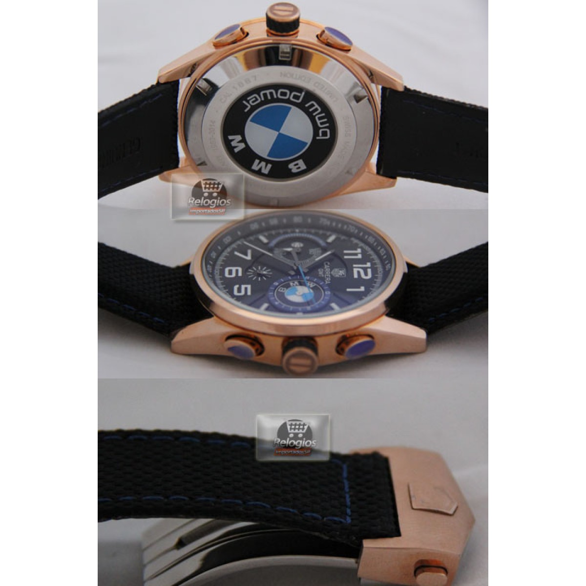 Relógio Réplica Tag Heuer Carrera Bmw Gmt