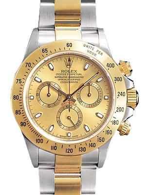 Relógio Réplica Rolex Daytona Dourado Prata