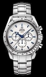 Relógio Réplica Omega Speedmaster Broad Arrow White Blue