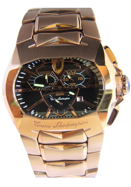 Relógio Réplica Lamborghini Tonino GT Rosê Preto