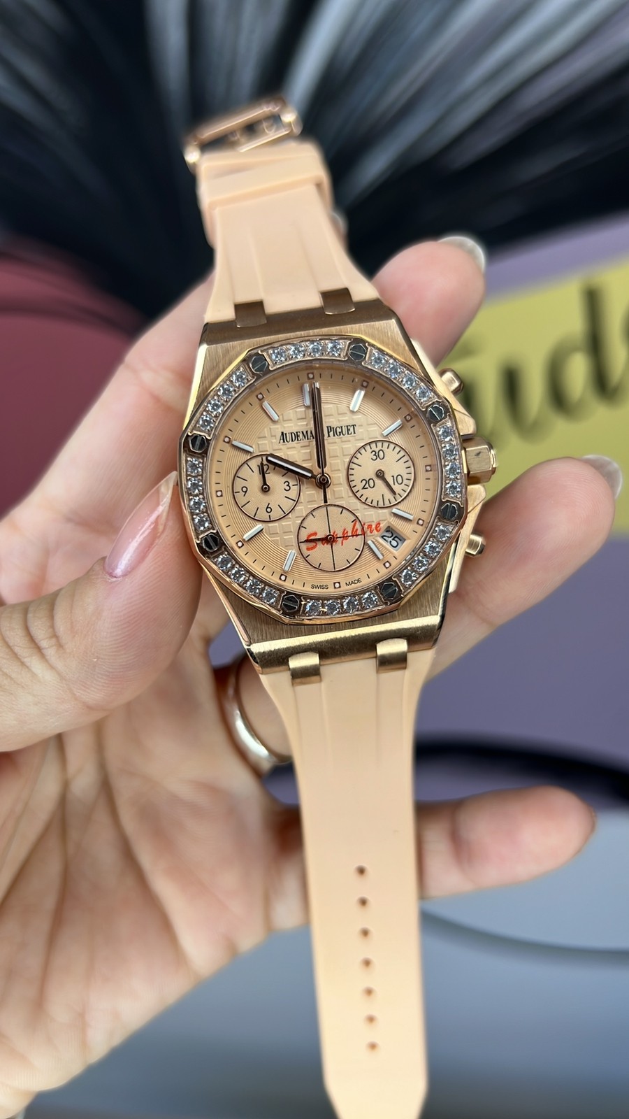 Réplica de Relógio  Audemars Piguet Aro Cravejado