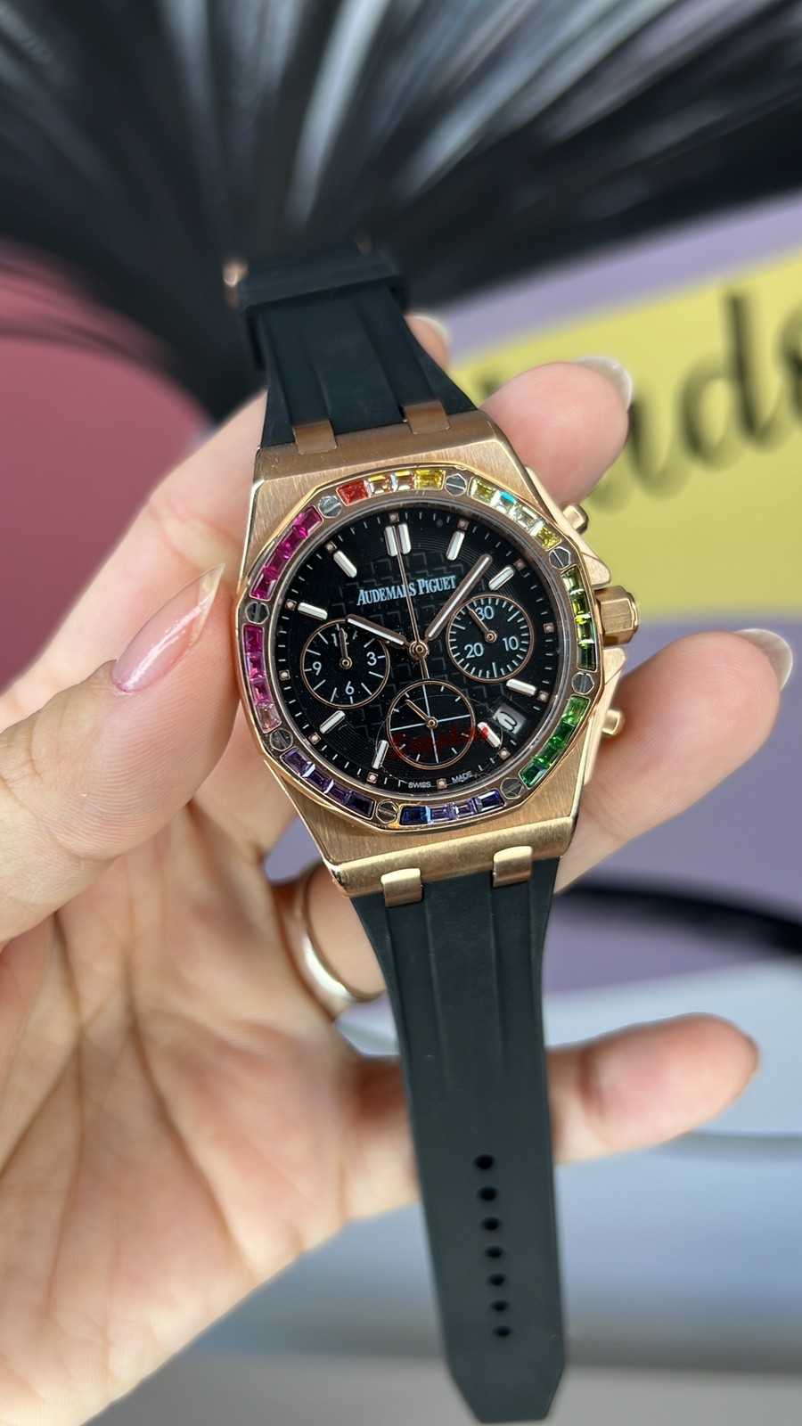 Réplica de Relógio  Audemars Piguet Aro Cravejado