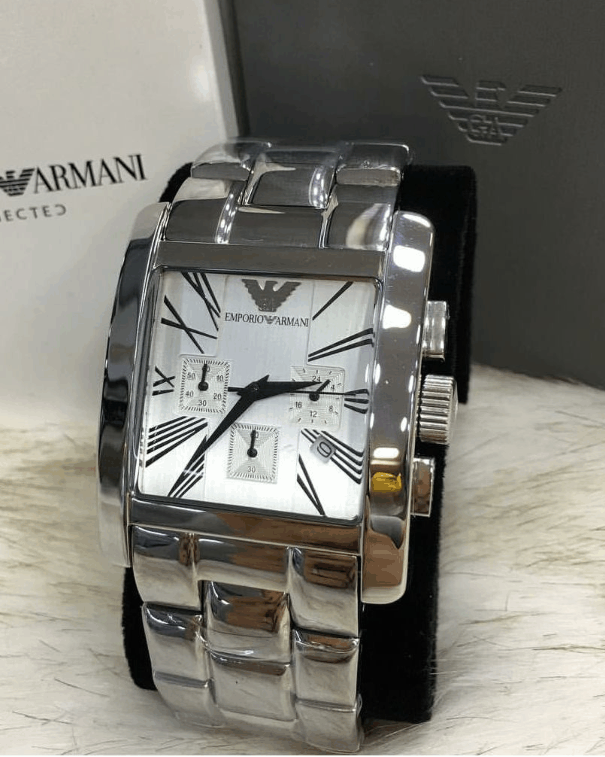 Relógio Réplica Emporio Armani AR Quadrado