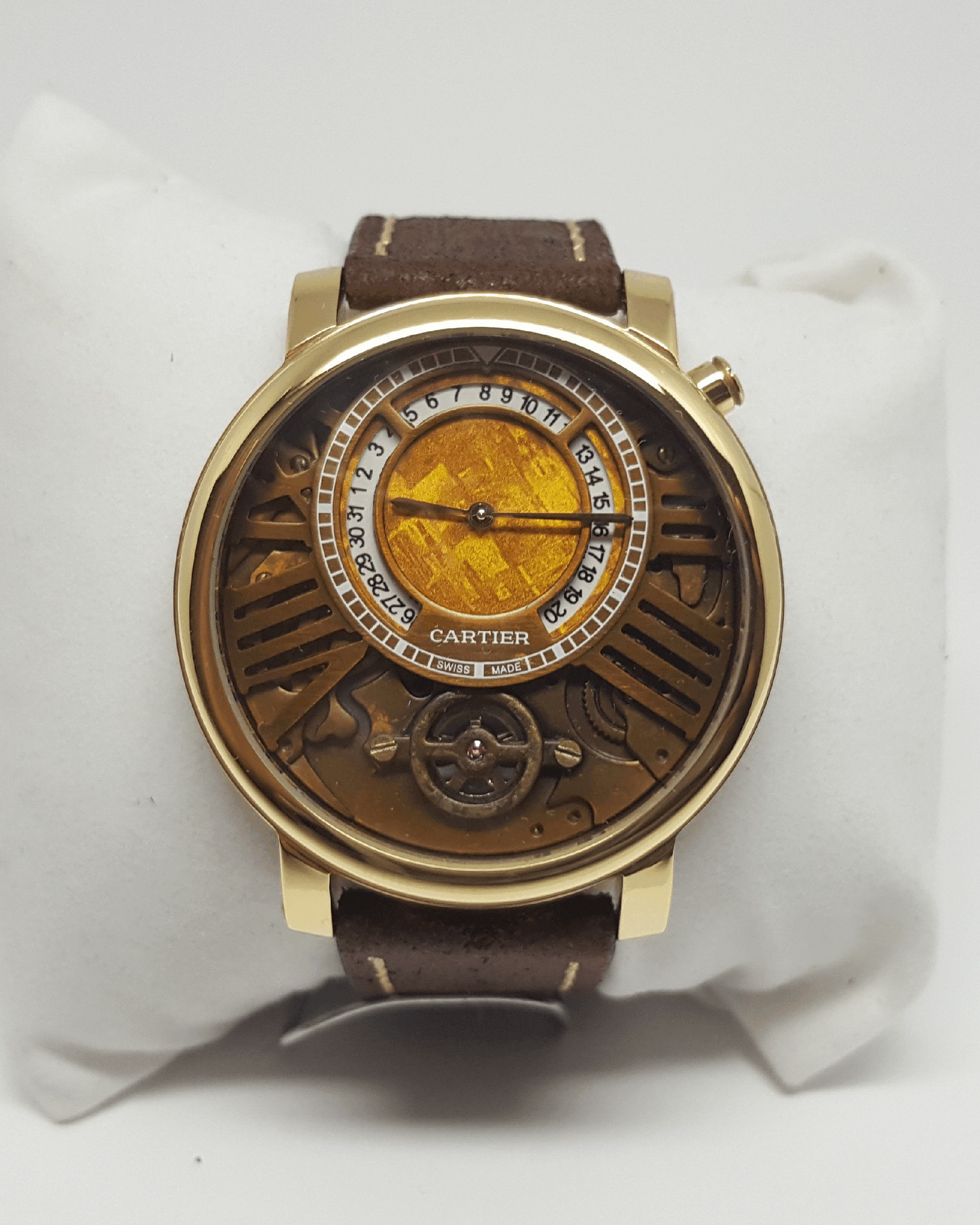 Replica de Relógio Cartier AU750 Couro