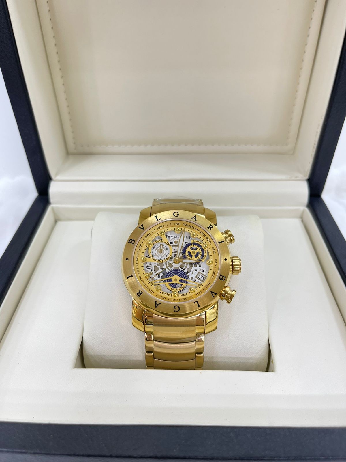 Réplica de Relógio Bulgari Bateria Skeleton 