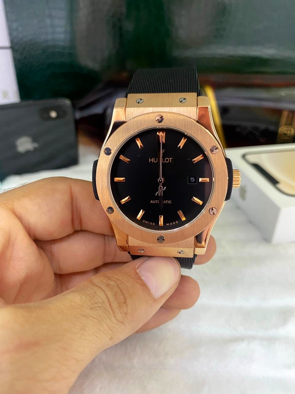 Réplica de Relógio Hublot Fusion Automático 