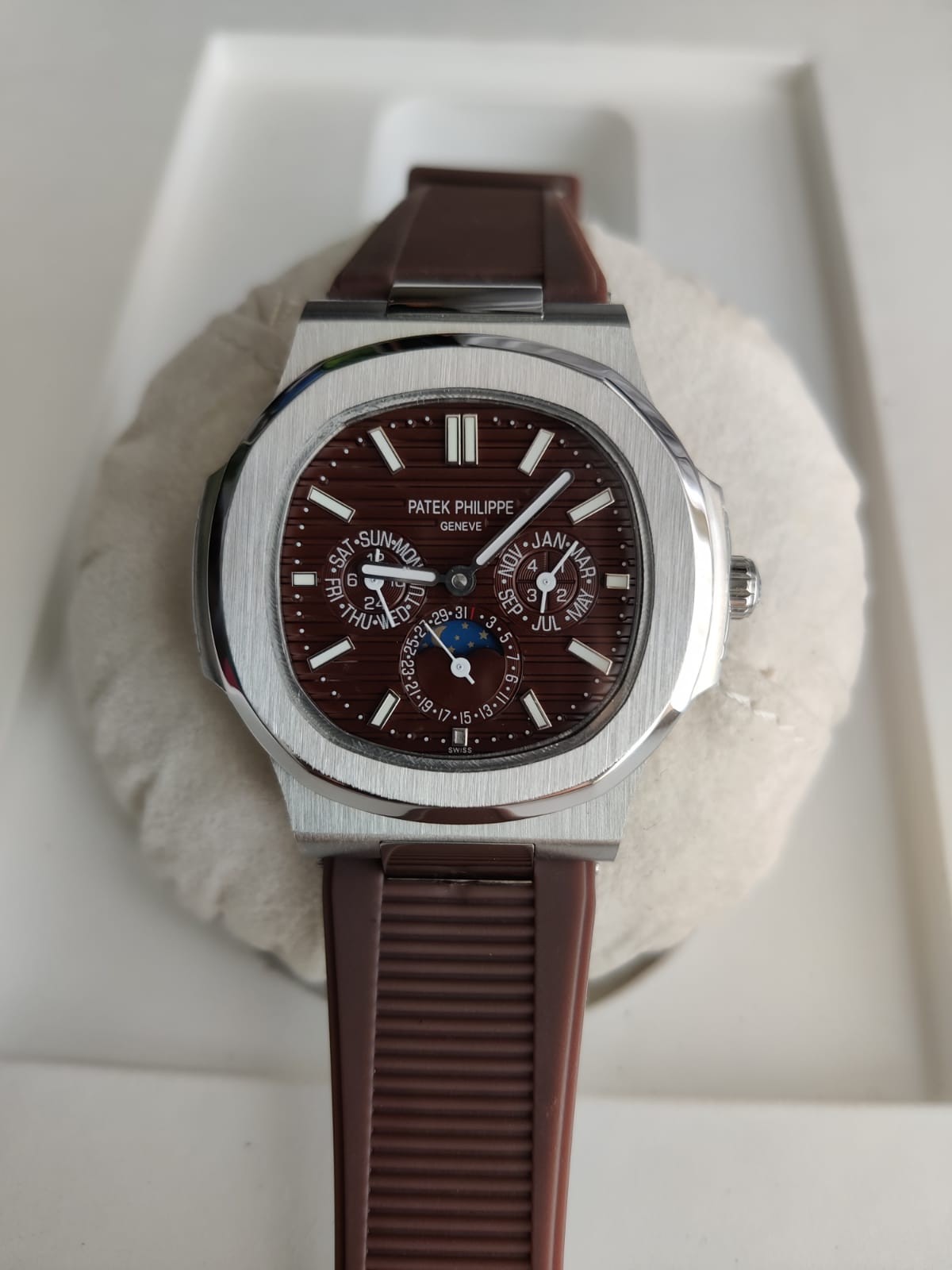 Réplica de Relógio Patek Philippe Borracha