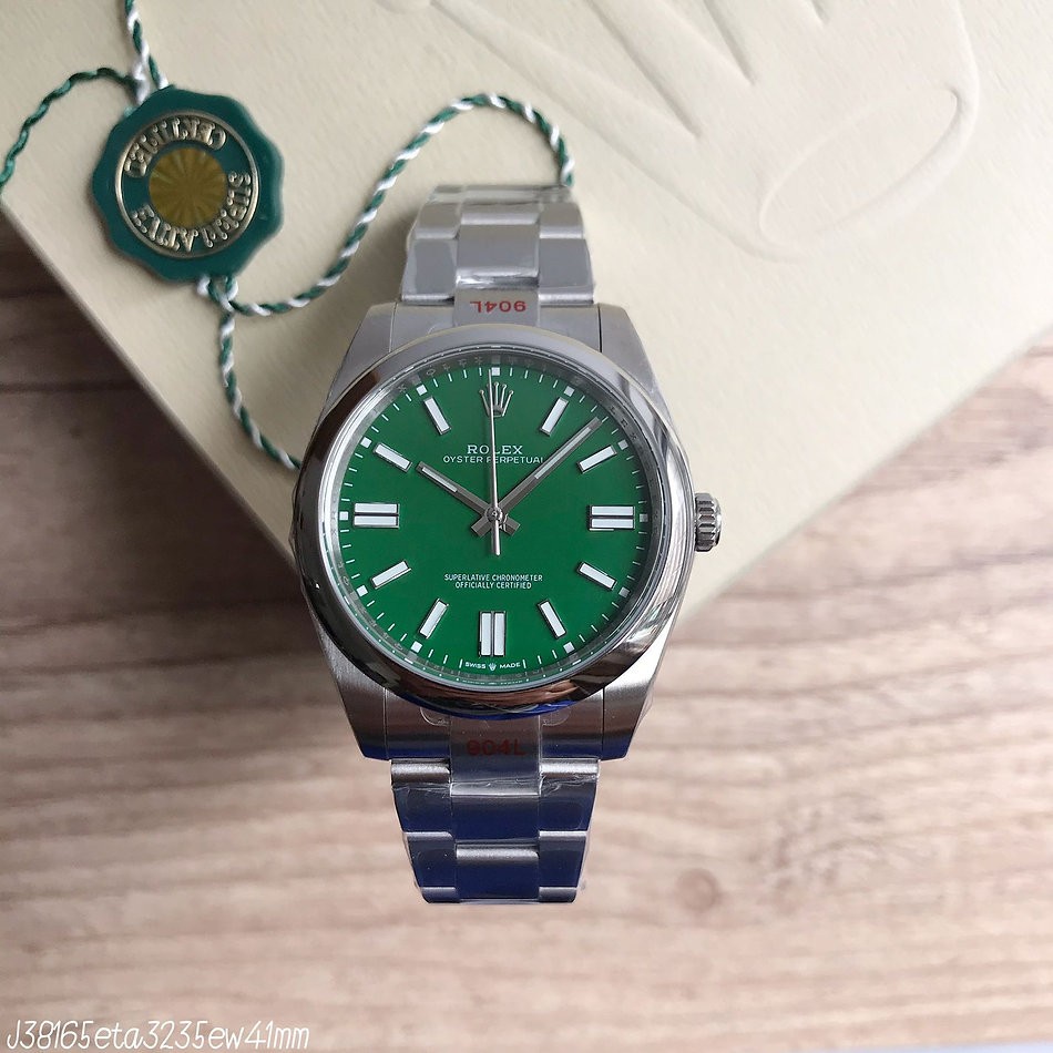 SUPER CLONE MÁQUINA ETA - ROLEX OYSTER PERPETUAL VERDE 41MM