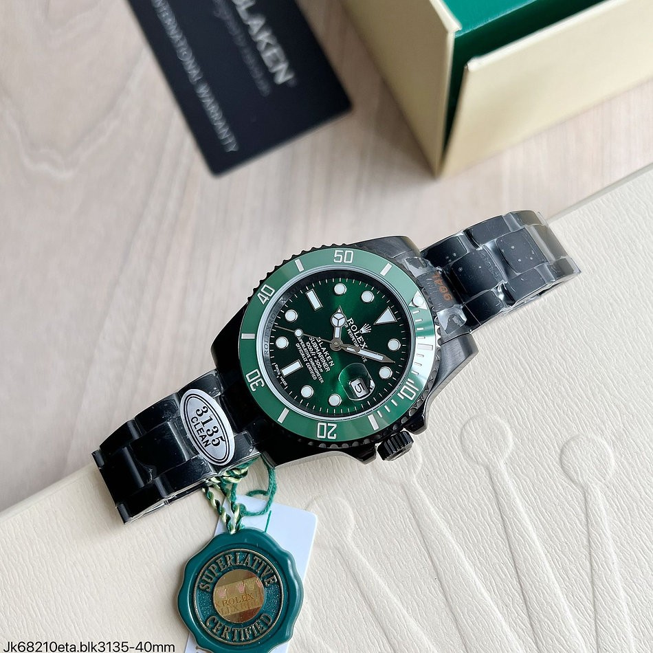  SUPER CLONE MÁQUINA ETA - ROLEX SUBMARINER VERDE BLAKEN 40MM