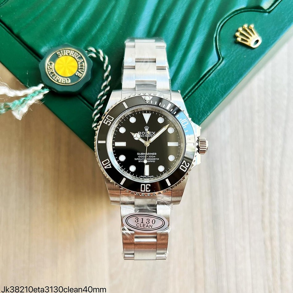  SUPER CLONE MÁQUINA ETA - ROLEX SUBMARINER NO DATE 40MM