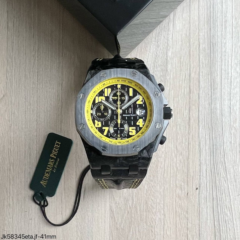  SUPER CLONE MÁQUINA ETA - AUDEMARS PIGUET ROYAL OAK OFFSHORE 42MM COURO PRETO