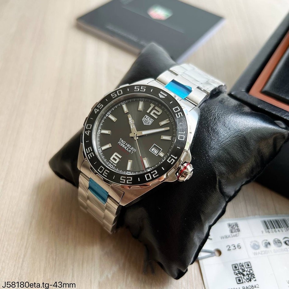  SUPER CLONE MÁQUINA ETA -TAG HEUER FORMULA 1 F1 CINZA 41MM