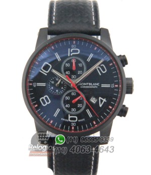 Relógio Réplica Montblanc Chronograph Black Red