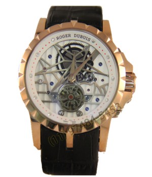 Roger Dubuis Excalibur Esquelete Rose Branco