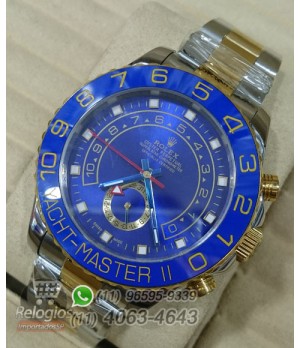 Relógio Réplica Rolex Oyster Yacht Master II Misto Azul ( LANÇAMENTO 2015 )