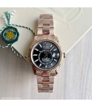  SUPER CLONE MÁQUINA ETA - ROLEX SKY-DWELLER OYSTER ROSE 42MM 