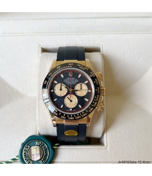 SUPER CLONE MÁQUINA ETA - ROLEX DAYTONA DOURADO BORRACHA 40MM PAUL NEWMAN