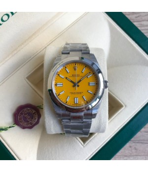 SUPER CLONE MÁQUINA ETA - ROLEX OYSTER PERPETUAL AMARELO 41MM