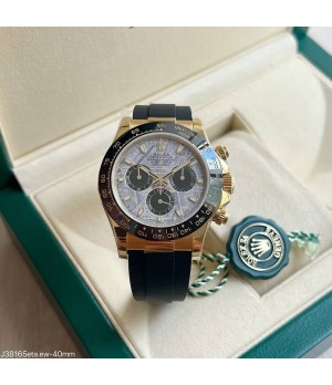 SUPER CLONE MÁQUINA ETA - ROLEX DAYTONA ROSE METEORITE BORRACHA 40MM