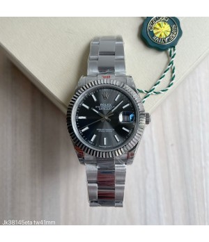  SUPER CLONE MÁQUINA ETA -ROLEX DATEJUST CINZA OYSTER 41MM