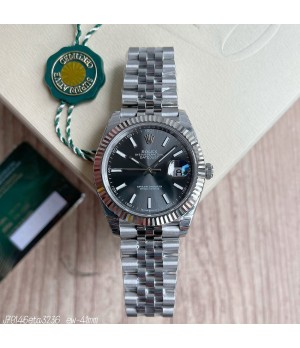  SUPER CLONE MÁQUINA ETA - ROLEX DATEJUST CINZA JUBILEE 41MM