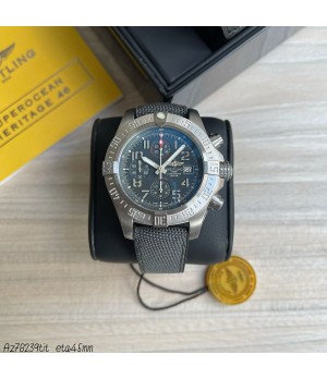  SUPER CLONE MÁQUINA ETA - BREITLING AVENGER 45MM PRATA