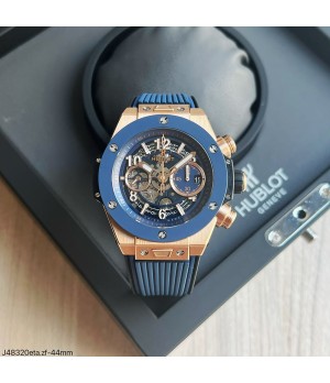  SUPER CLONE MÁQUINA ETA - HUBLOT BIG BANG UNICO 44MM ROSE AZUL