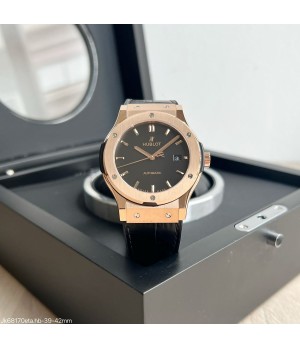  SUPER CLONE MÁQUINA ETA - HUBLOT CLASSIC FUSION 42MM ROSE COURO