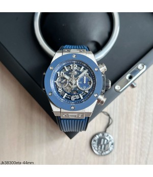  SUPER CLONE MÁQUINA ETA - HUBLOT BIG BANG UNICO 44MM PRATA AZUL