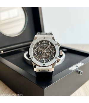  SUPER CLONE MÁQUINA ETA - HUBLOT CLASSIC FUSION AEROFUSION PRATA 45MM