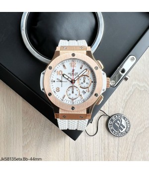  SUPER CLONE MÁQUINA ETA - HUBLOT BIG BANG 44MM ROSE BRANCO