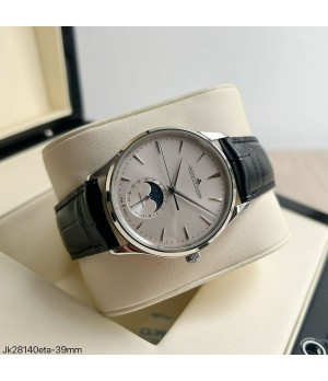  SUPER CLONE MÁQUINA ETA - JAEGER-LECOULTRE MASTER ULTRA THIN MOON PRATA 39MM