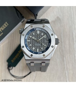  SUPER CLONE MÁQUINA ETA - AUDEMARS PIGUET ROYAL OAK OFFSHORE DIVER CINZA 42MM