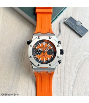  SUPER CLONE MÁQUINA ETA - AUDEMARS PIGUET ROYAL OAK OFFSHORE DIVER LARANJA 42MM