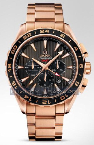 Relógio Réplica Omega Seamaster Gmt Rosê