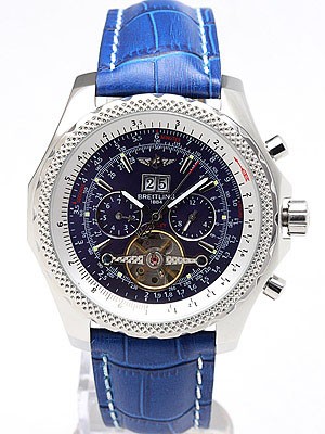 Relógio Réplica Breitling Motors Azul Turbilon