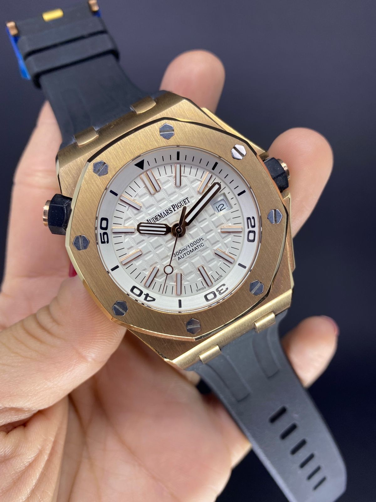 Réplica de Relógio Audemars Piguet Royal Oak borracha