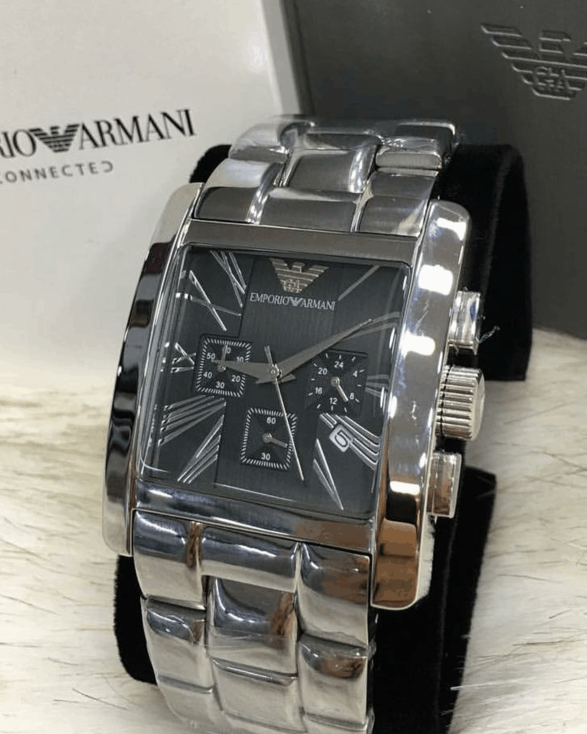 Relógio Réplica Emporio Armani AR Quadrado