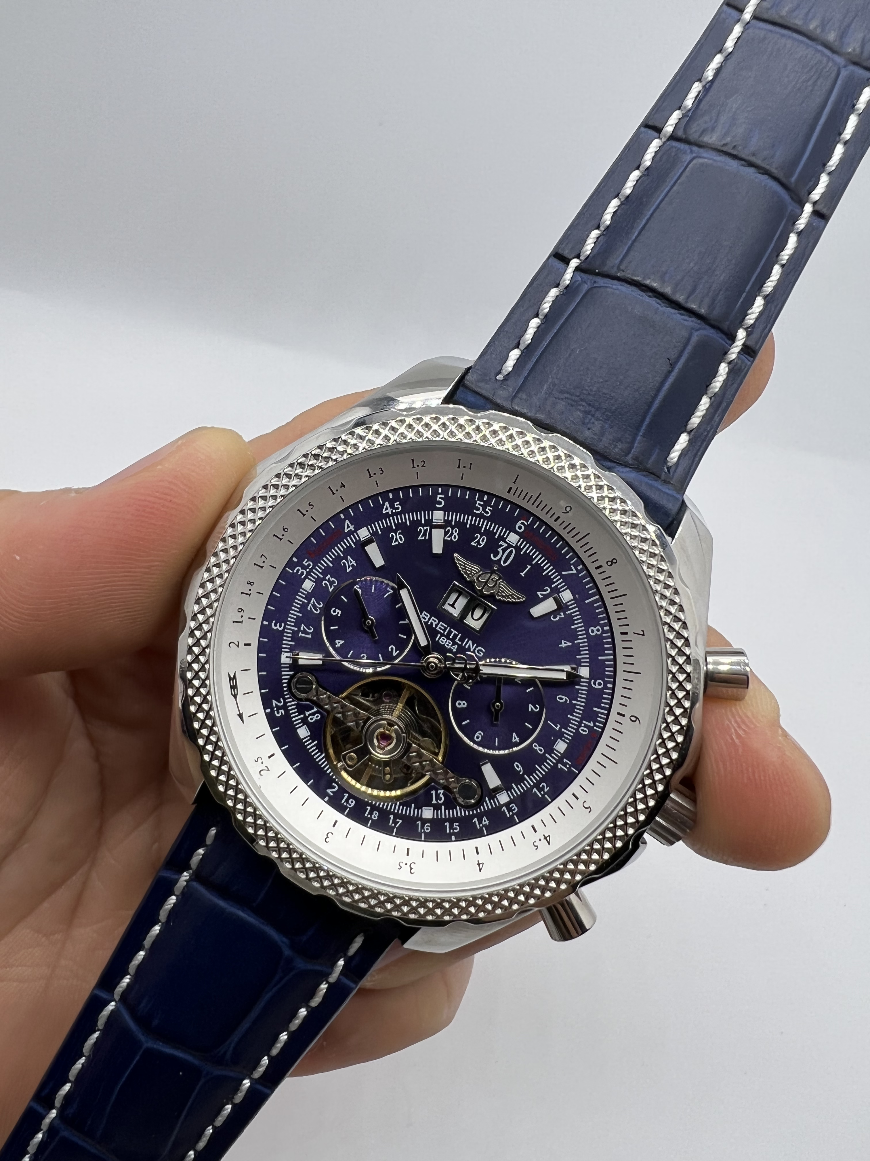 Réplica de Relógio Breitling Couro  Automático