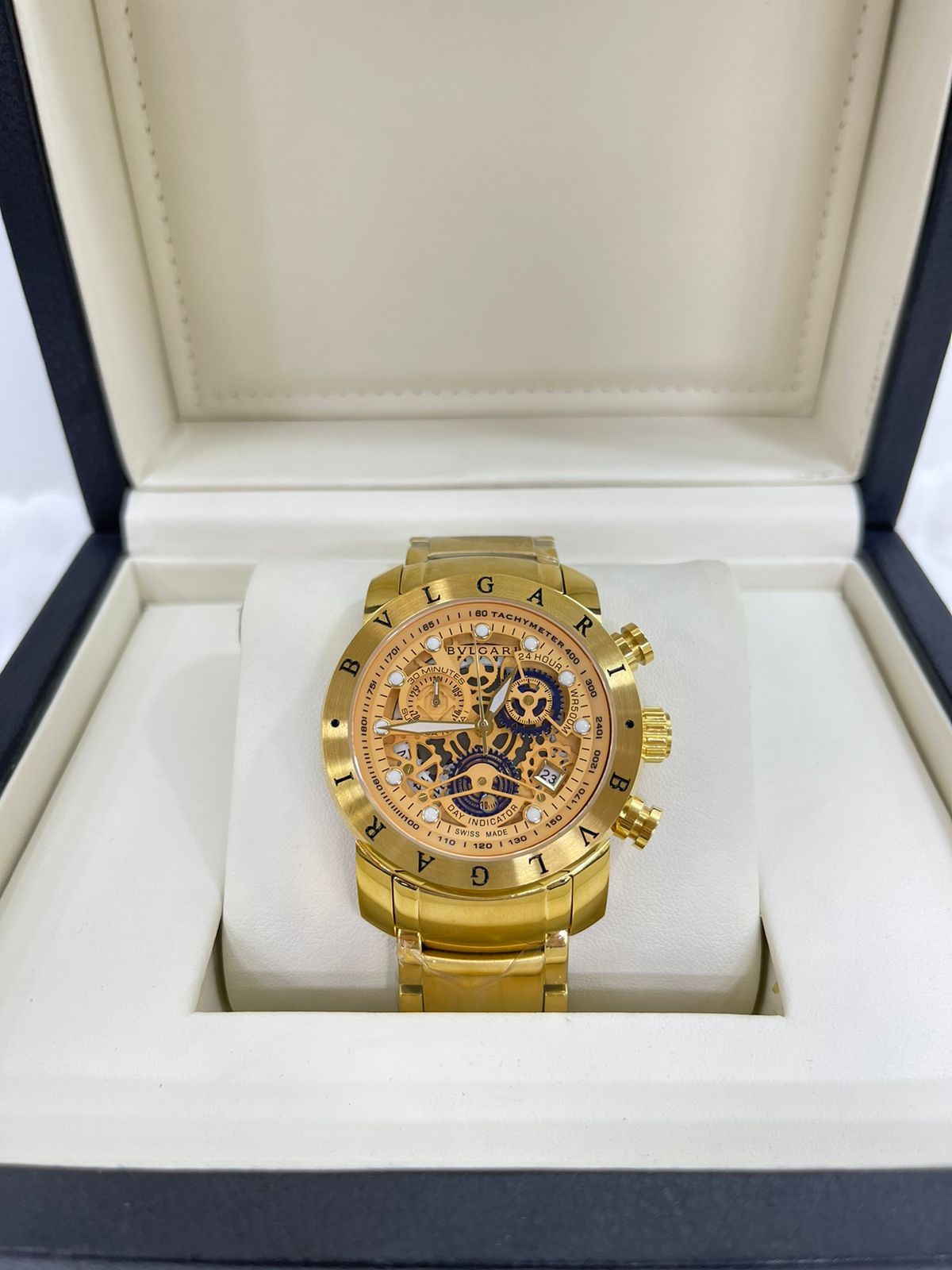 Réplica de Relógio Bulgari Bateria Skeleton 