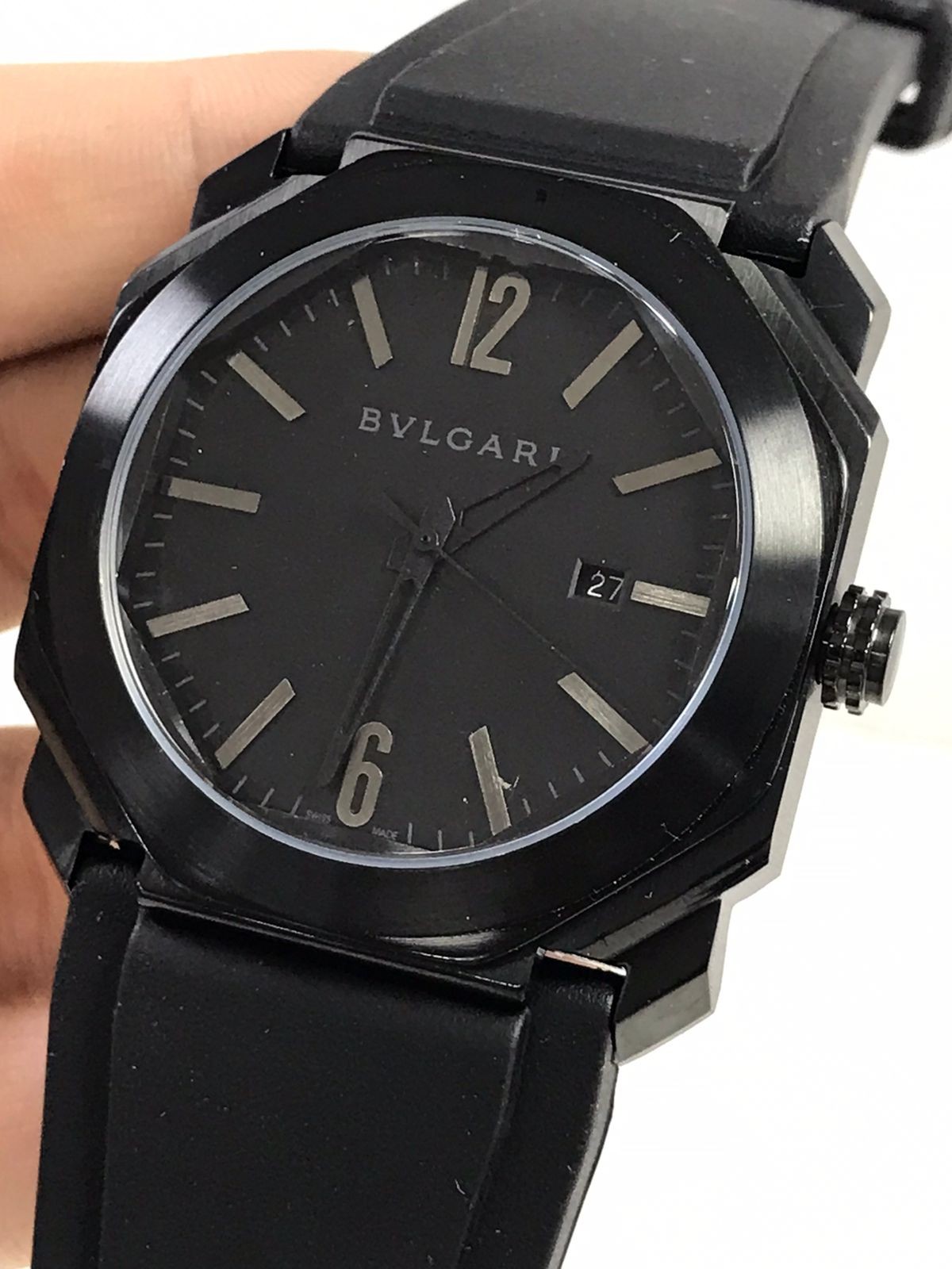 Réplica de Relógio Bulgari Octo Borracha