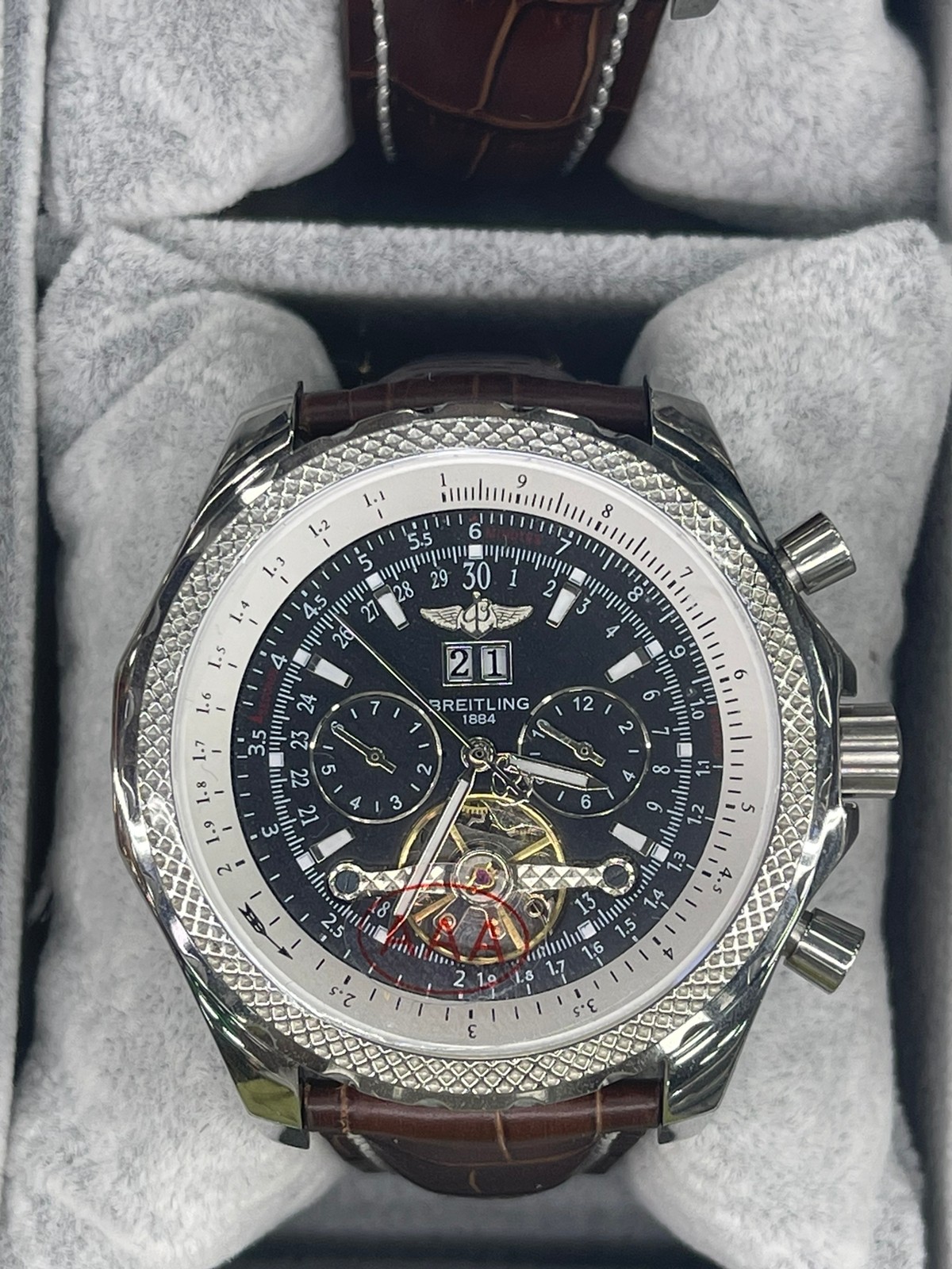 Relógio Réplica Breitling Turbillon Black