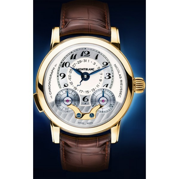 Relógio Réplica Montblanc Star Nicolas Rieussec Platinum Yellow Gold