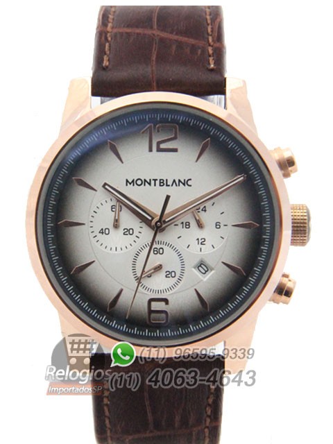 Relógio Montblanc Chronograph Rosê Degradê 