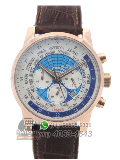 Relógio Réplica Montblanc Chronograph Mundial