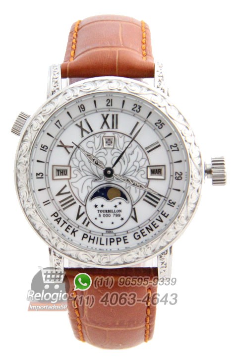 Relógio Réplica Patek Philippe Geneve White