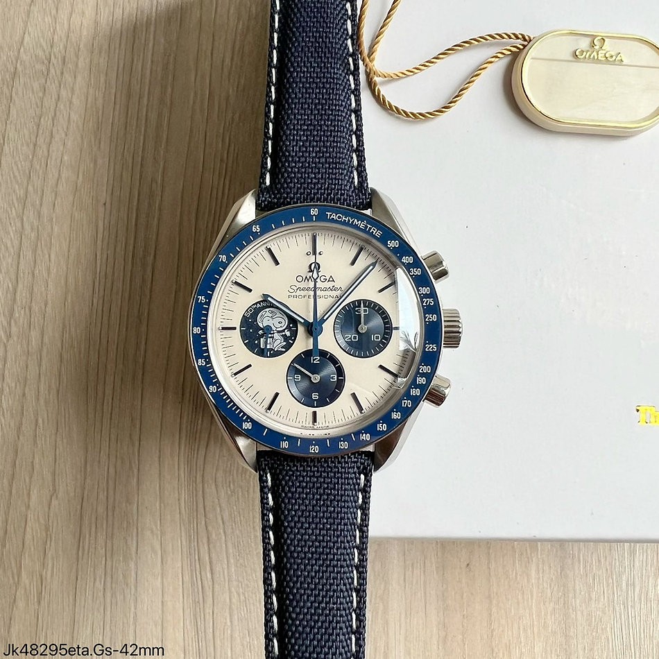  SUPER CLONE MÁQUINA ETA - OMEGA SPEEDMASTER PROFESSIONAL SNOOPY 42MM AZUL