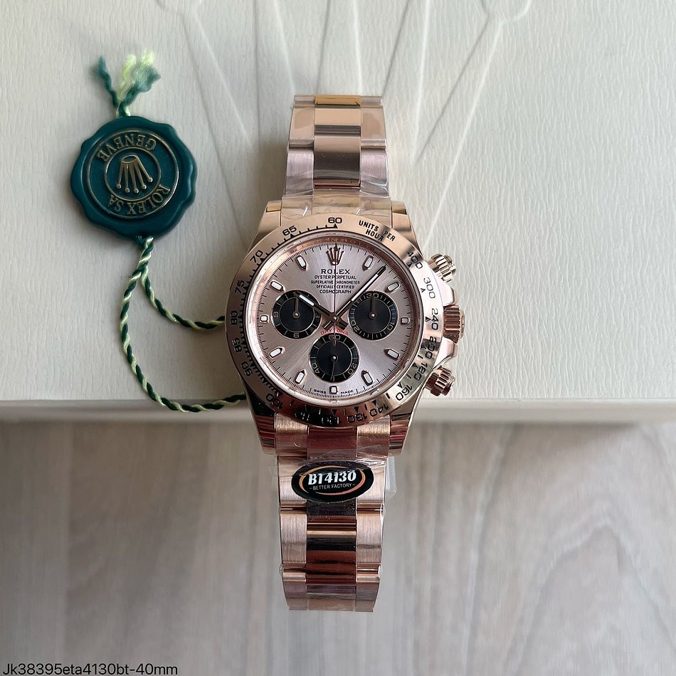 SUPER CLONE MÁQUINA ETA -ROLEX DAYTONA ROSE 40MM 