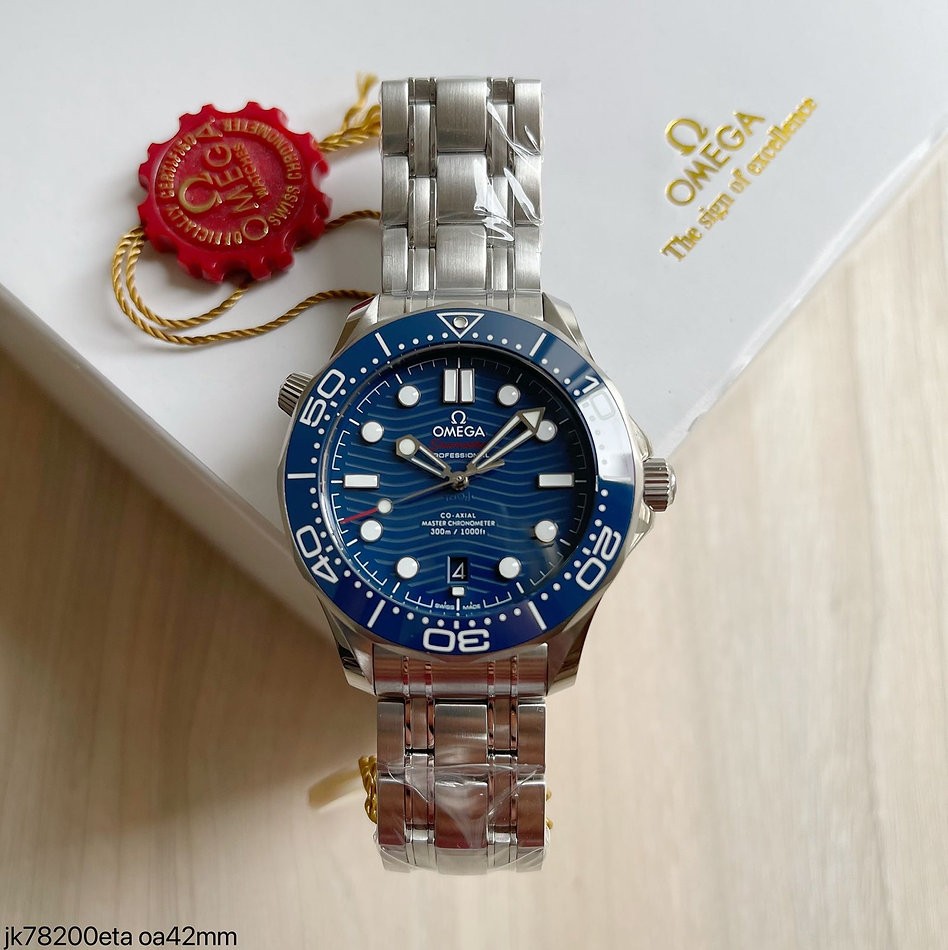  SUPER CLONE MÁQUINA ETA -  OMEGA SEAMASTER DIVER 300M AZUL 42MM